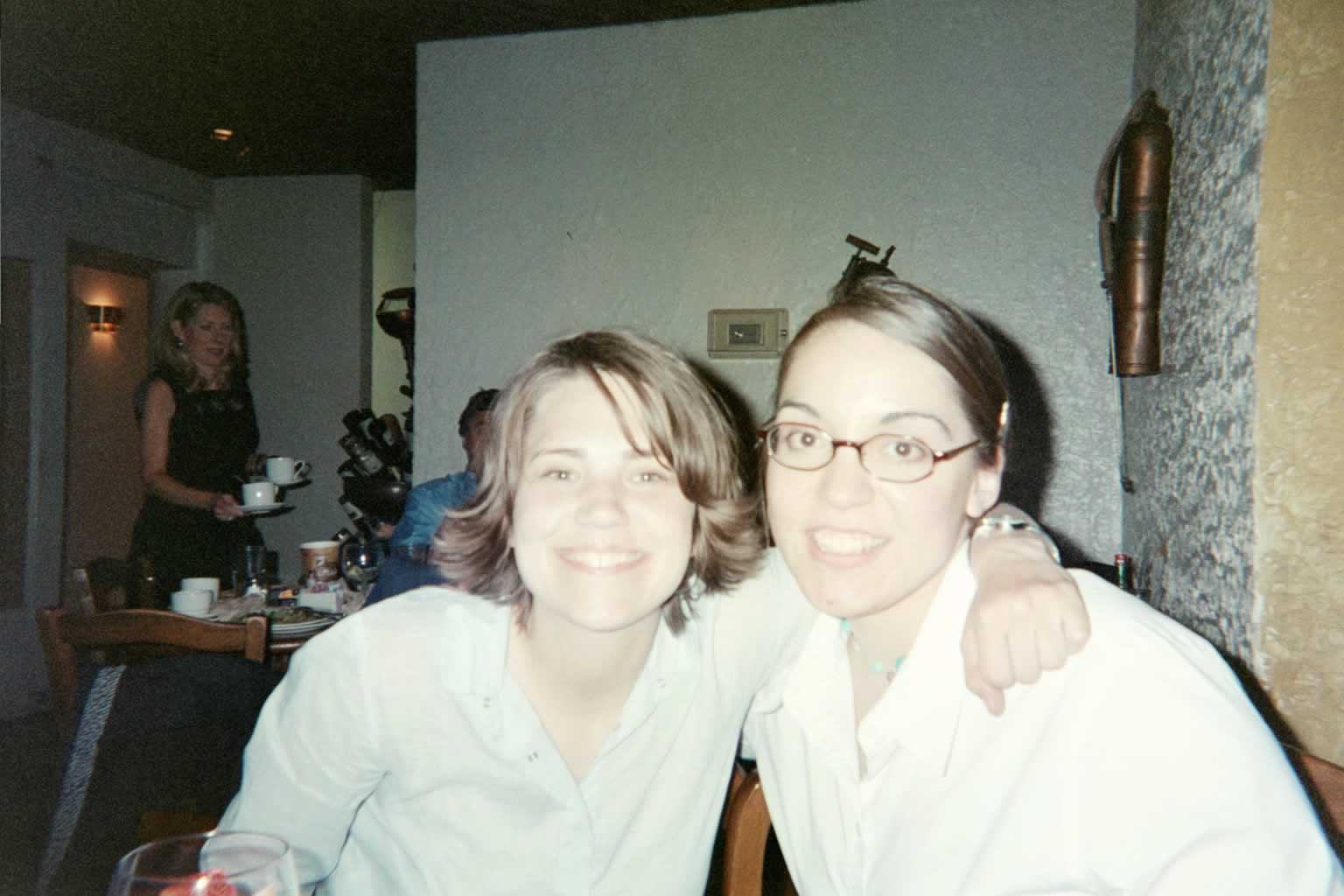 picture of two women posing together and smiling