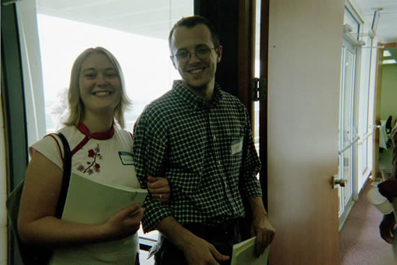 picture of a woman and man smiling together