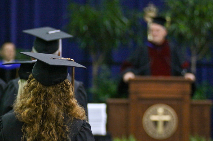 a student graduating