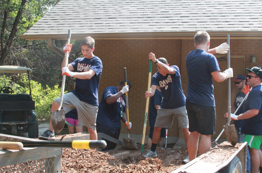 Students serving