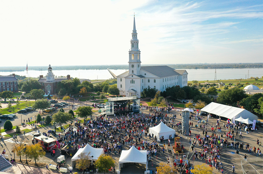 aerial view of homecoming 2023