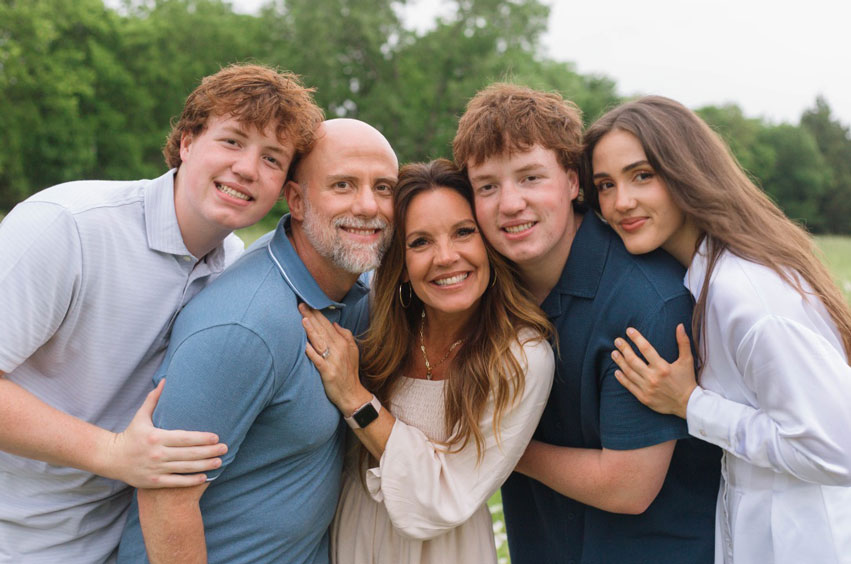 Christian family with college student