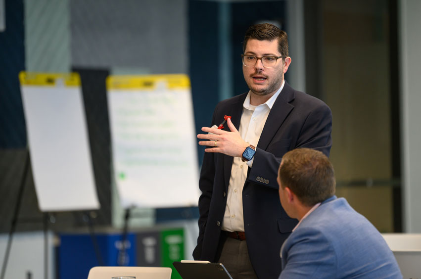 DBU alumnus Andru Gilbert, Assistant Superintendent for Administration for Denison ISD