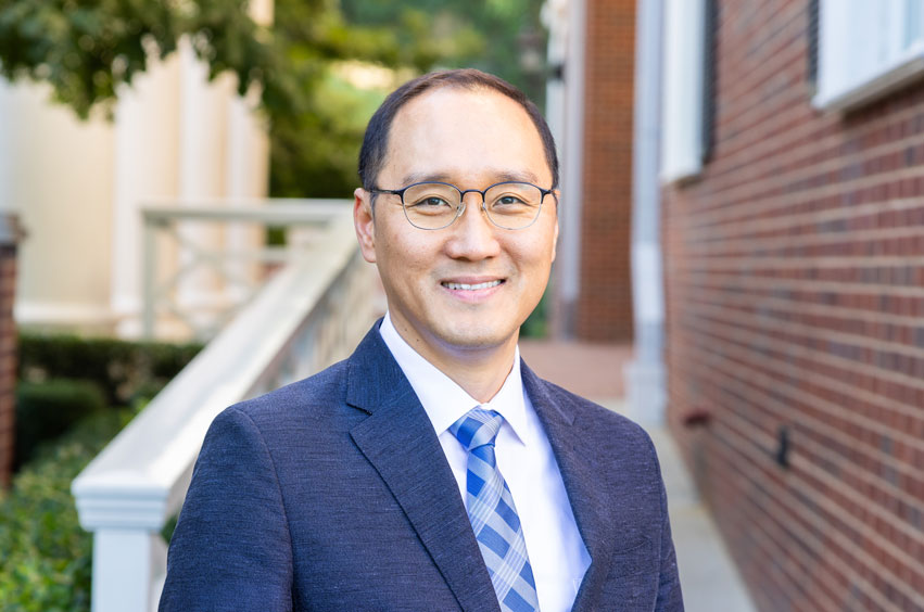 Dr. Dongjae Jun on the DBU campus in Dallas