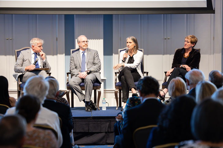 Fiona Hill, Constanze Stelzenmüller, & David J. Kramer speaking at DBU