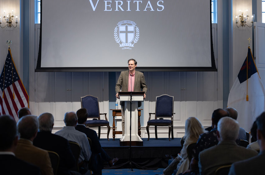 Dr. Peter Williams Speaking in the Hillcrest Great Hall on the DBU Campus