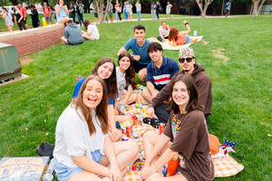 Dallas College Students having a picnic