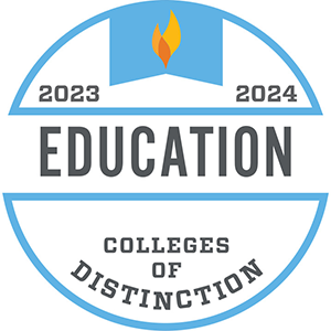 circle badge saying Education Colleges of Distinction