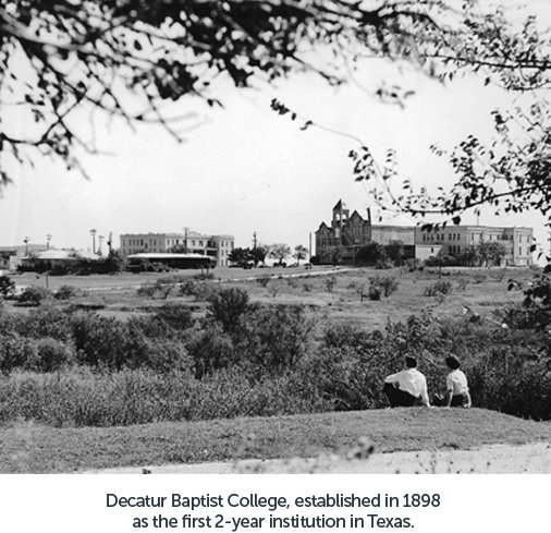 black and white photo of Decatur Baptist College