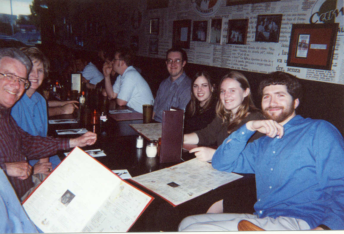 picture of a group of people sitting around a table at Campisi's