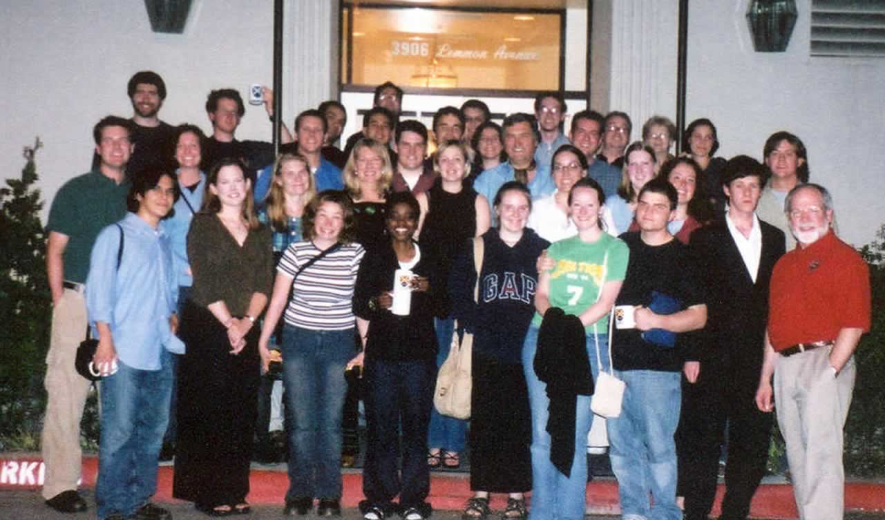 picture of a group of students with Dr. Naugle 