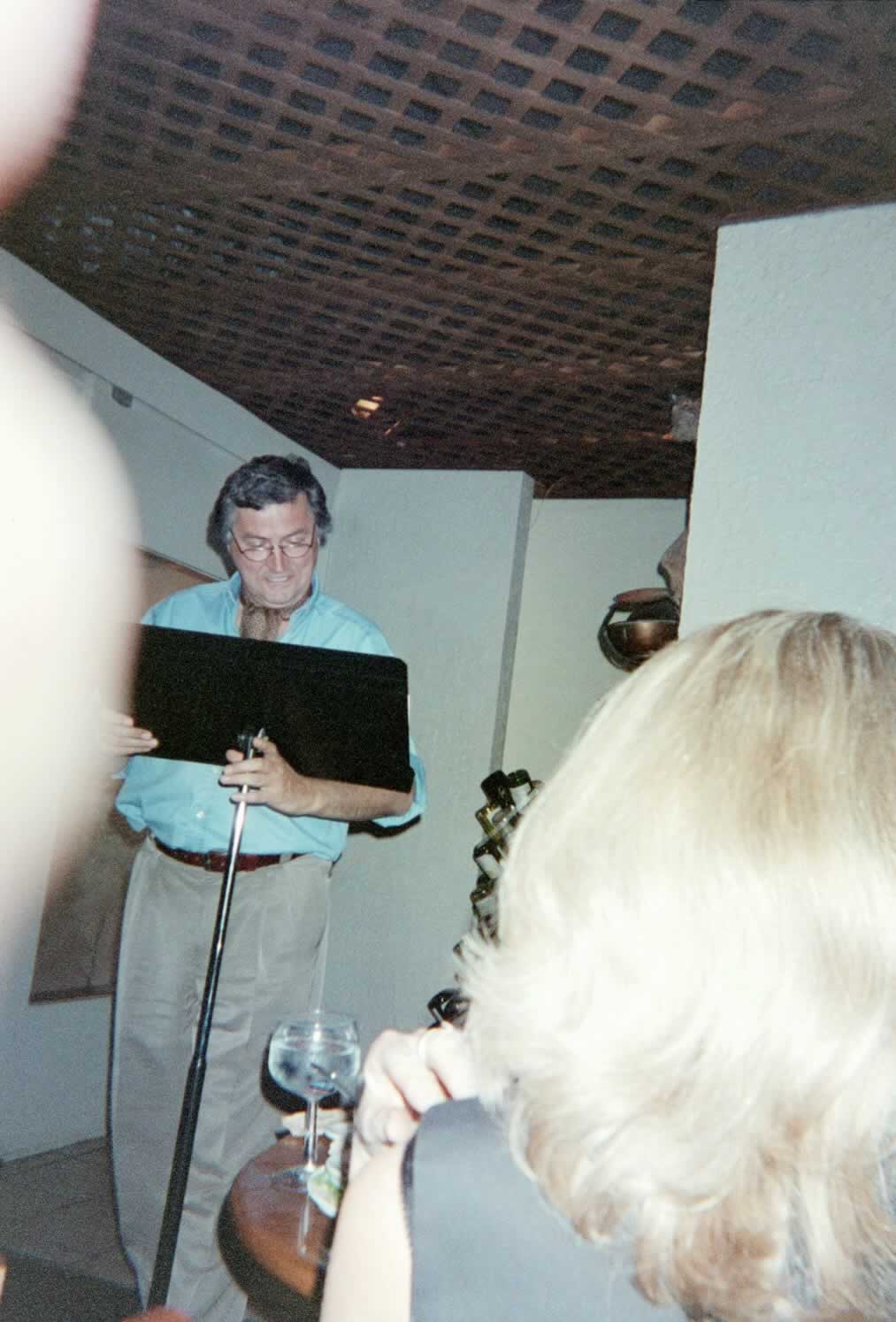 picture of Paul Marshall holding a music stand