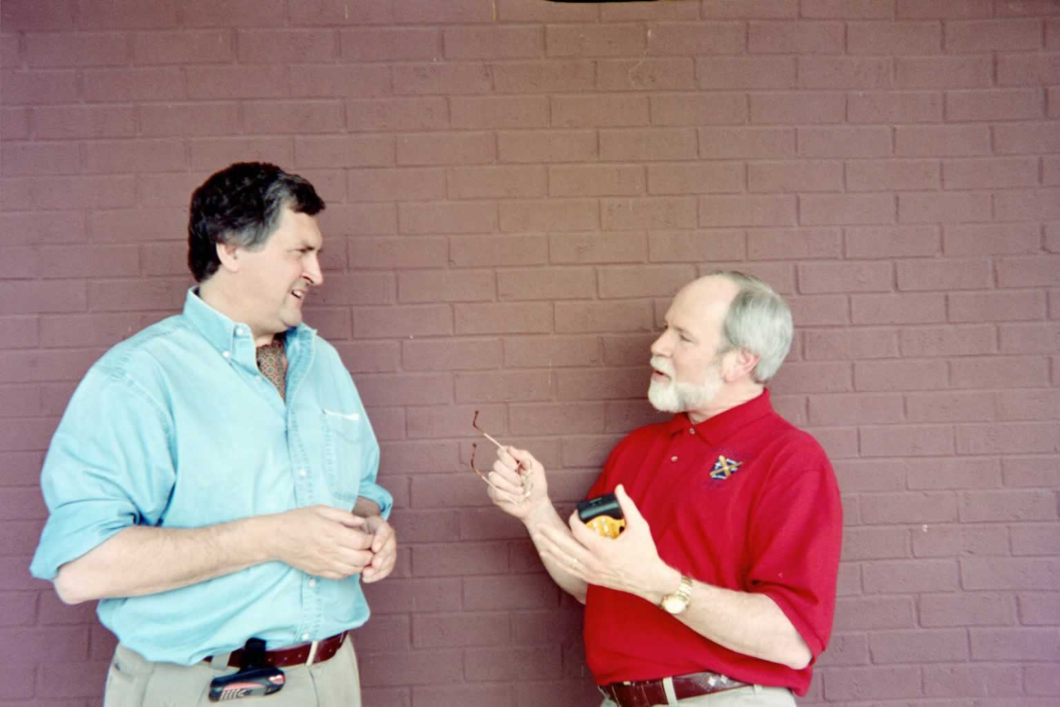 picture of Paul Marshall and Dr.Naugle having a conversation