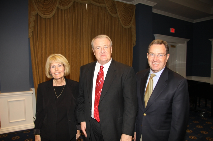 Pictured (l to r): Dr. Sandra Reid, Chair of DBU Graduate Business Programs, Director of MBA, and Professor of Business; Charlie Haddox, President and Owner of Key-Note Consulting, LLC.; and Dr. Denny Dowd, DBU Vice President for Graduate and Corporate Affairs, and Senior Associate Provost.