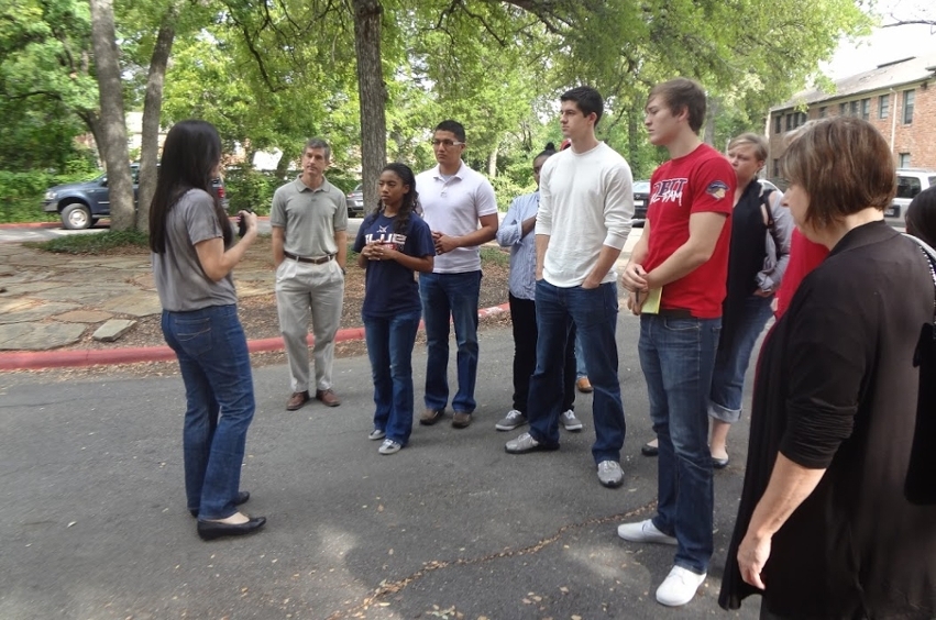 students standing in a group