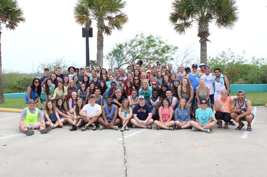 Group of students in South Padre Island