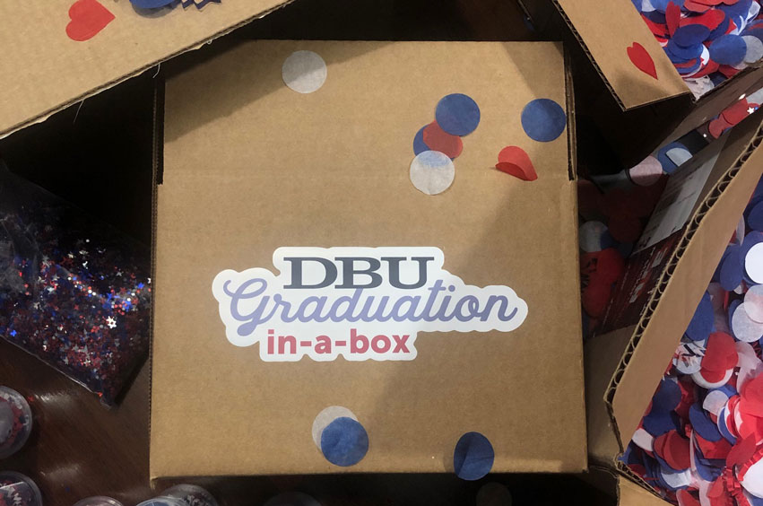 DBU Honors Its 172 Summer Graduates with "Graduationinabox" and