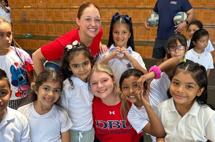 DBU Volleyball and Women's Soccer Student-athletes serving in Costa Rica over Spring Break