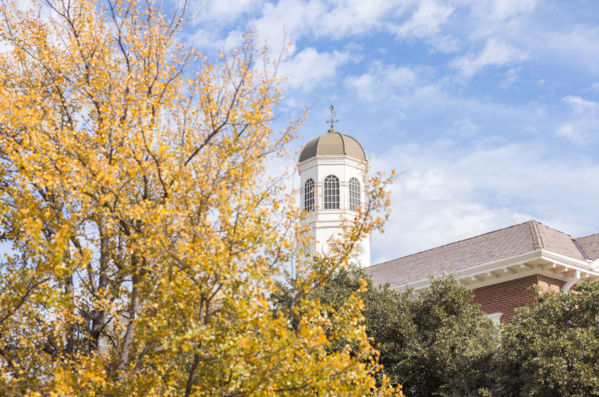 The DBU Campus in Dallas during autumn