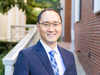 Dr. Dongjae Jun on the DBU campus in Dallas