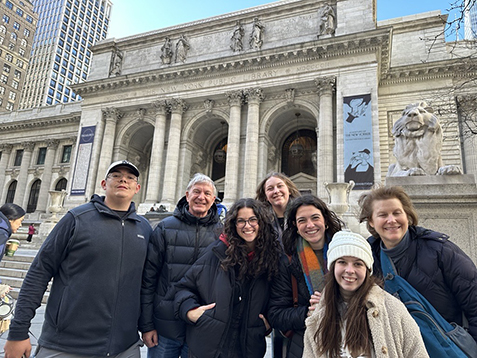 a group of DBU college on a spring break trip in New York City - Brooklyn