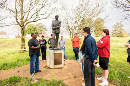 Learning directly on site-DBU students at Medgar Evers Memorial