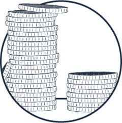 stacked coins
