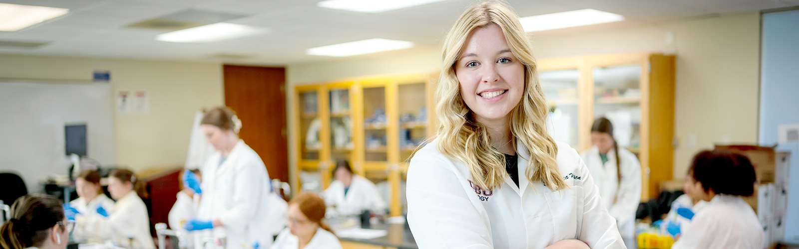 dental student smiling in classroom